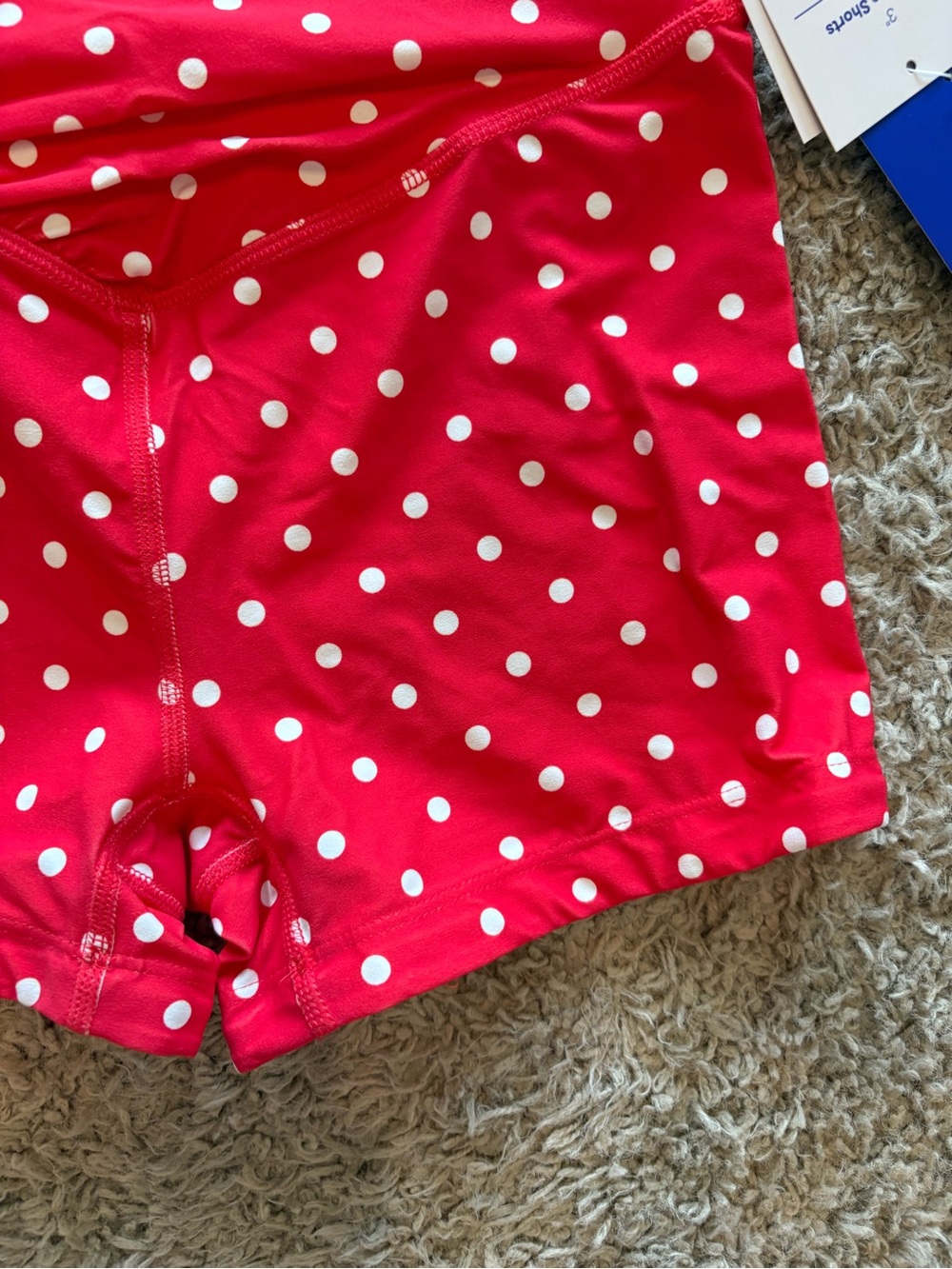 JoyLab Red Polka Dot High-Rise Bike Shorts - Picture 4 of 6